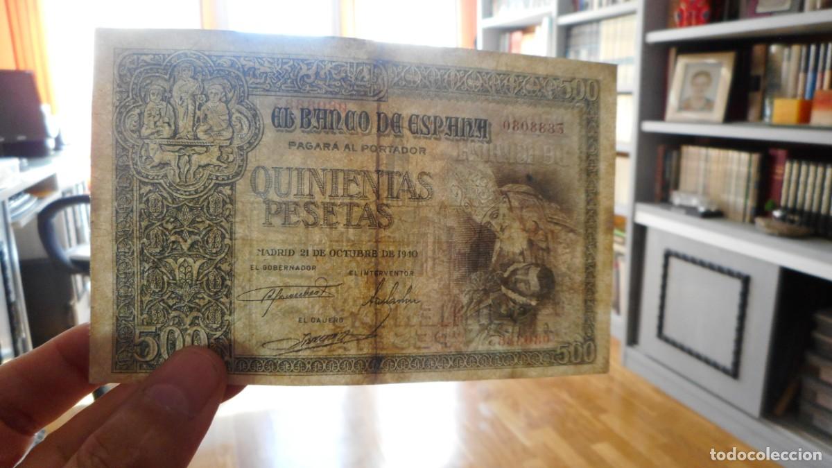 Billetes espa&ntilde;oles: 500 PESETAS 1940 MBC - Foto 3