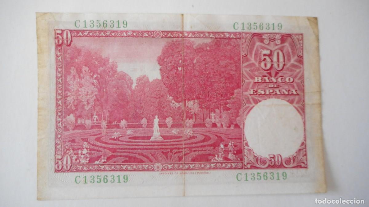 Billetes espa&ntilde;oles: 50 PESETAS 1951 / MBC - Foto 2