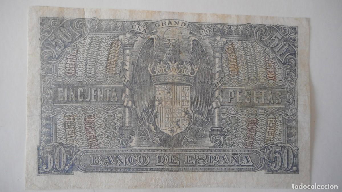 Billetes espa&ntilde;oles: 50 PESETAS 1940 MBC+ - Foto 2