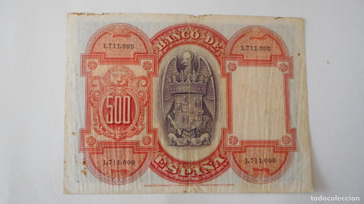 Billetes espa&ntilde;oles: 500 PESETAS 1927 . MBC - Foto 2