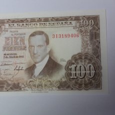 Billetes españoles: BILLETE DE 100 PESETAS DEL 7 DE ABRIL DE 1953 BANCO DE ESPAÑA CON SERIE 3I EN PLANCHA