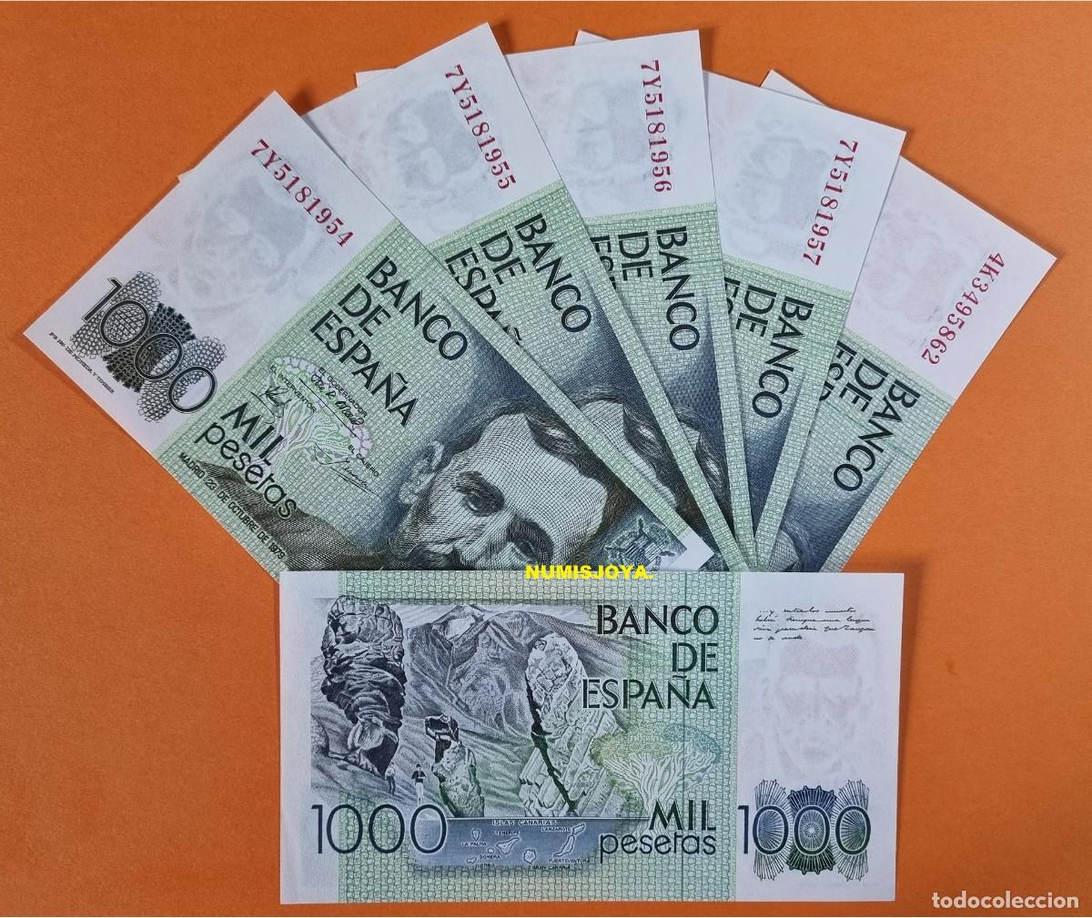 Billetes espa&ntilde;oles: 1 billete de 1000 pesetas 1979. Benito P&eacute;rez Gald&oacute;s Serie 7 Y - 4 K. SIN CIRCULAR PLANCHA.