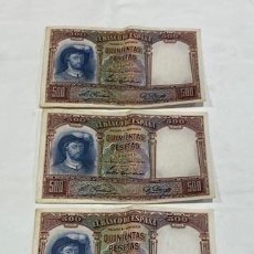 Banconote spagnole: CUATRO BILLETES CORRELATIVOS 500 PESETAS 1931