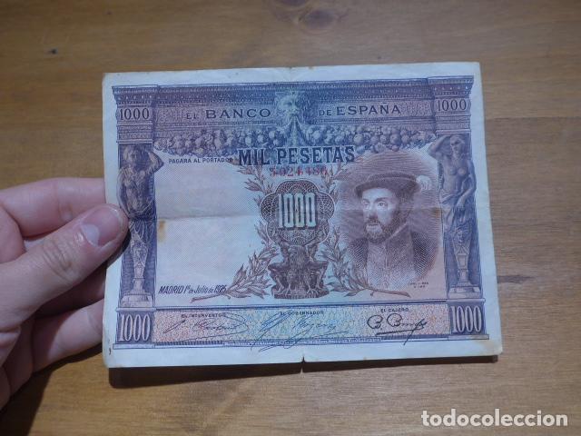 Billetes espa&ntilde;oles: Antiguo billete original de 1000 pesetas de 1925