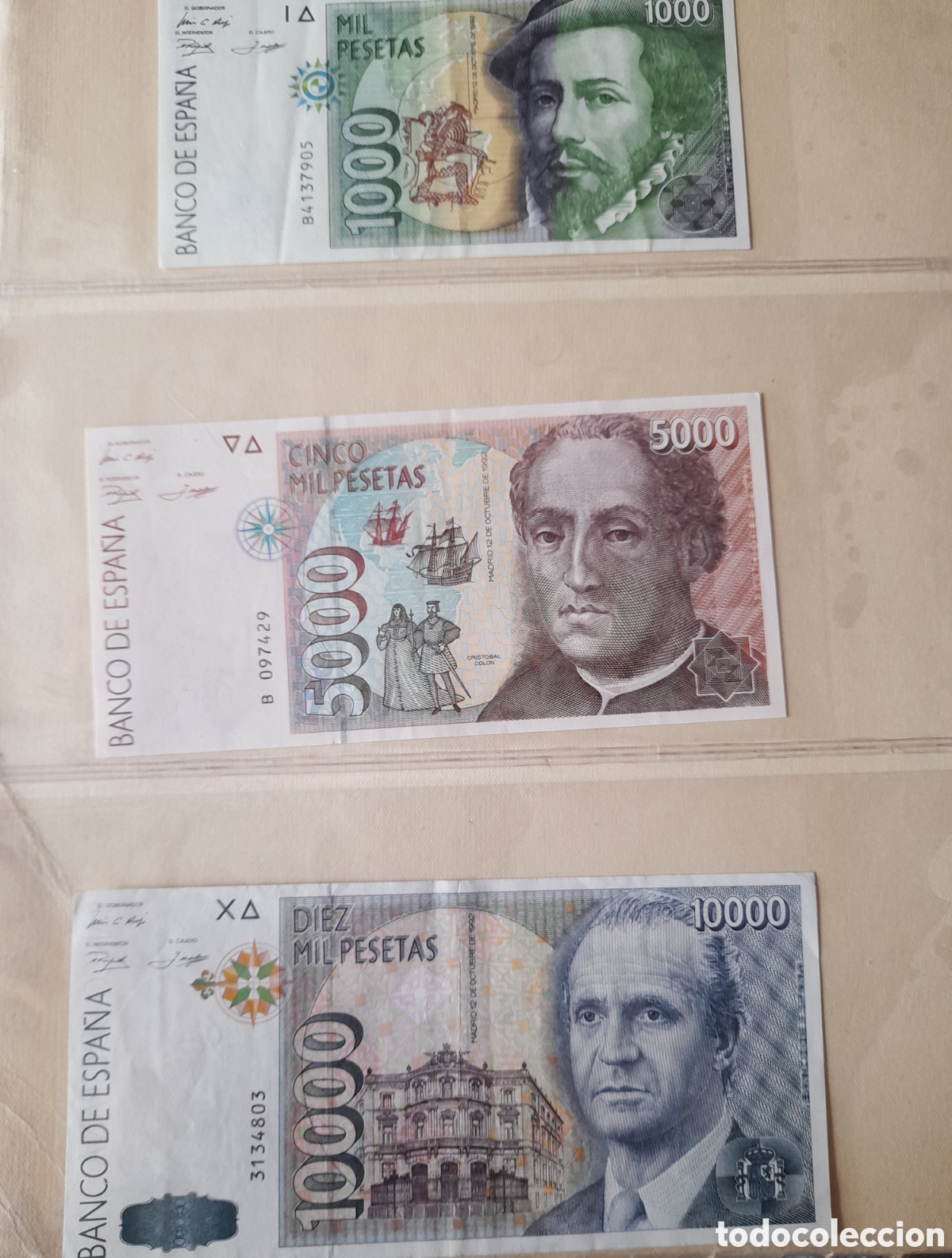 Billetes espa&ntilde;oles: Billetes 12 de octubre 1992 - Foto 1