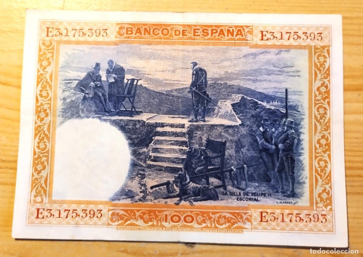 Billetes espa&ntilde;oles: BILLETE 100 PESETAS 1925 SERIE E - EBC - Foto 2