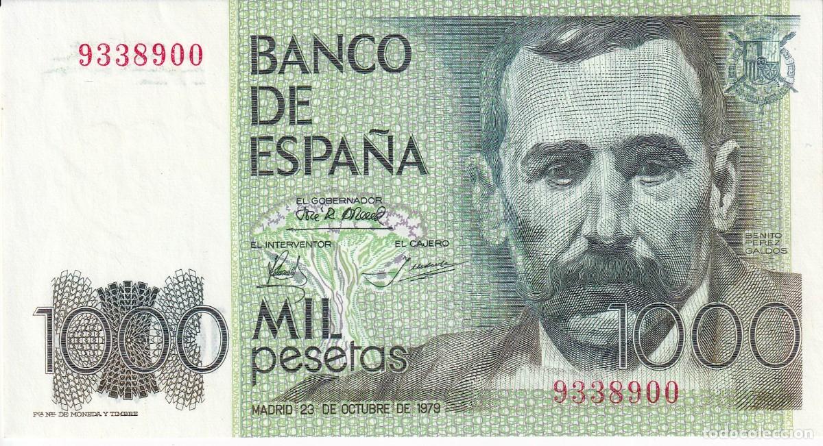 Billetes espa&ntilde;oles: BILLETE DE 1000 PESETAS DEL A&Ntilde;O 1979 DE BENITO PEREZ GALDOS SIN SERIE Y SIN CIRCULAR (SC)
