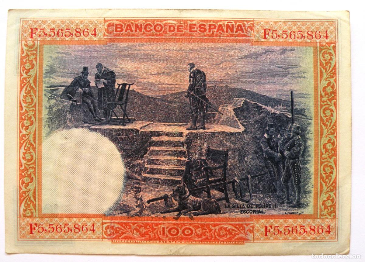 Billetes espa&ntilde;oles: 100 pesetas del 1925 - Foto 2