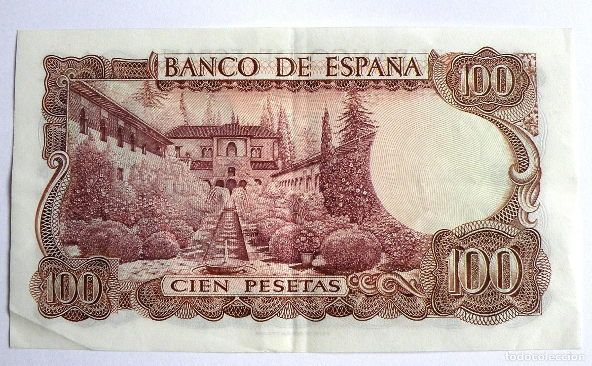 Billetes espa&ntilde;oles: 100 pesetas del 1970 - Foto 2