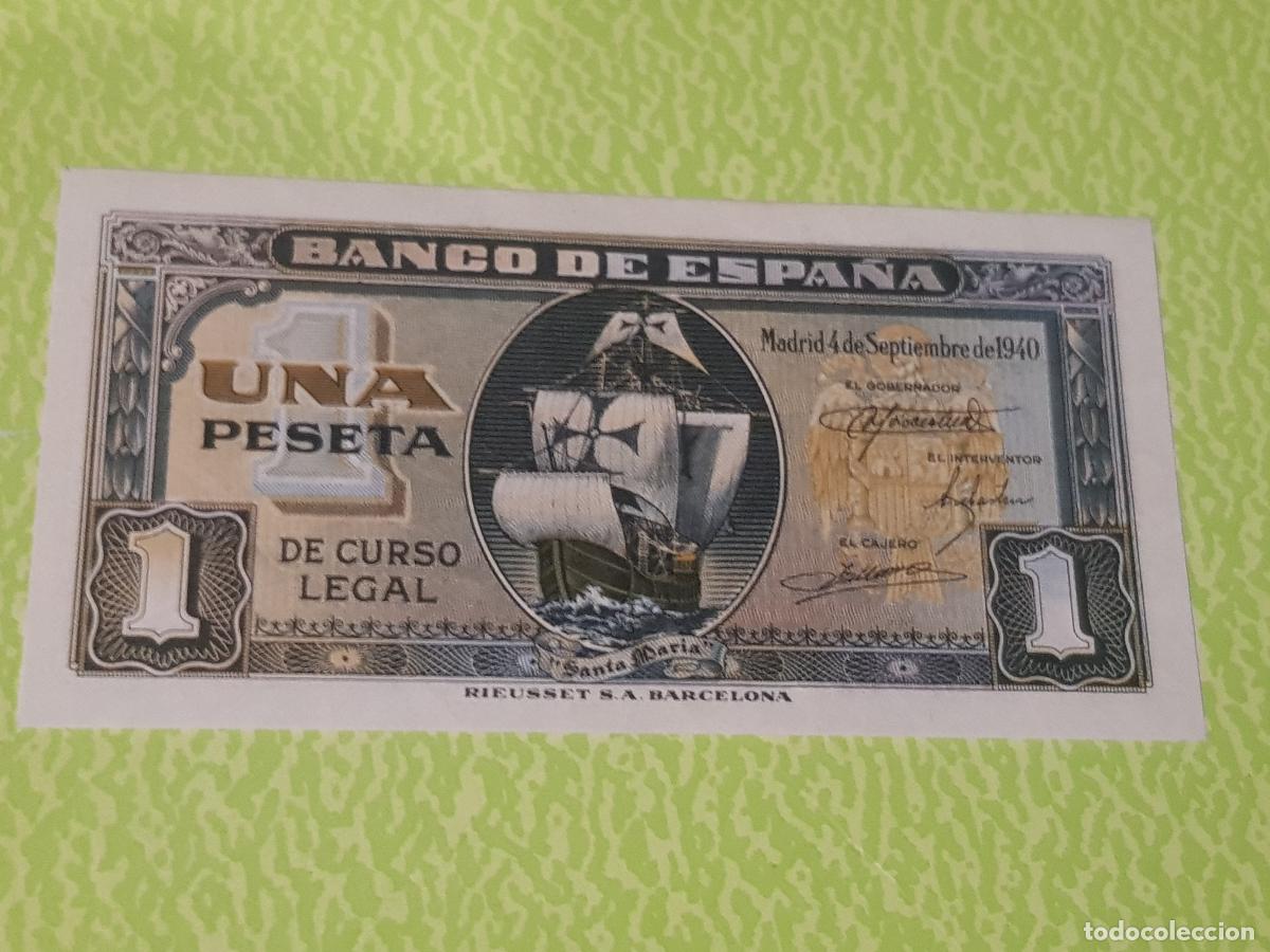 Billetes espa&ntilde;oles: una peseta 1940 sin circular srie g