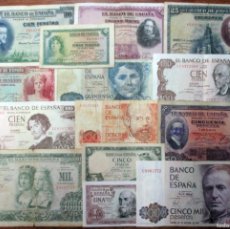 Billetes españoles: CONJUNTO DE VARIOS BILLETES ESPAÑOLES ANTIGUOS. LOTE 2062