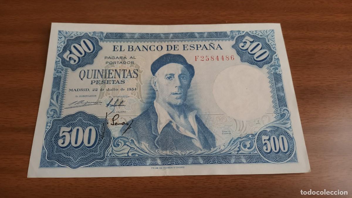 Billetes espa&ntilde;oles: Billete 500 pesetas 1954 - Foto 2