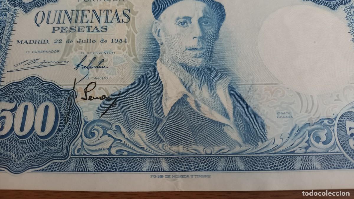 Billetes espa&ntilde;oles: Billete 500 pesetas 1954 - Foto 3