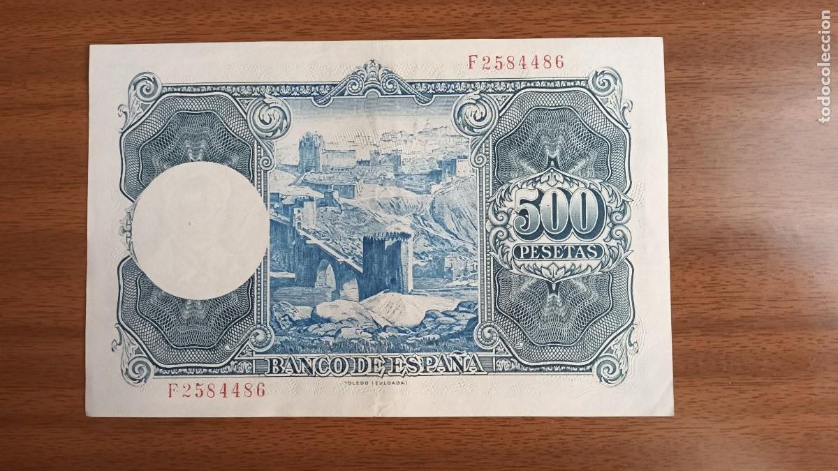Billetes espa&ntilde;oles: Billete 500 pesetas 1954 - Foto 5