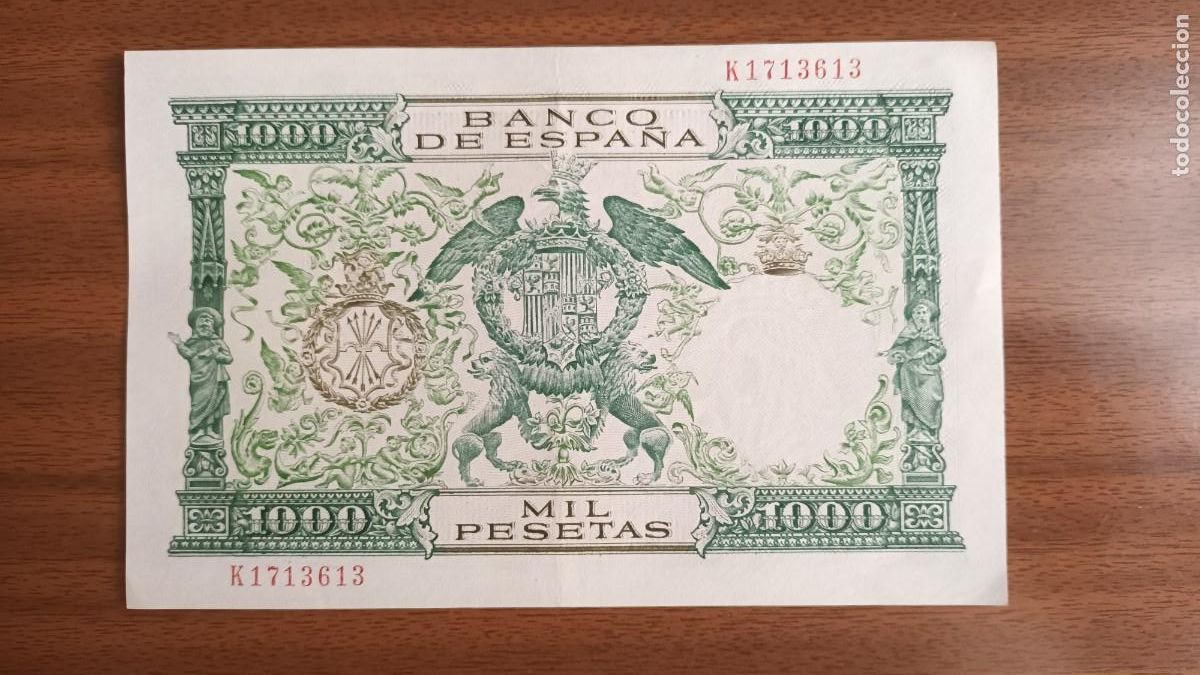 Billetes espa&ntilde;oles: Billete 1000 pesetas 1957 - Foto 6