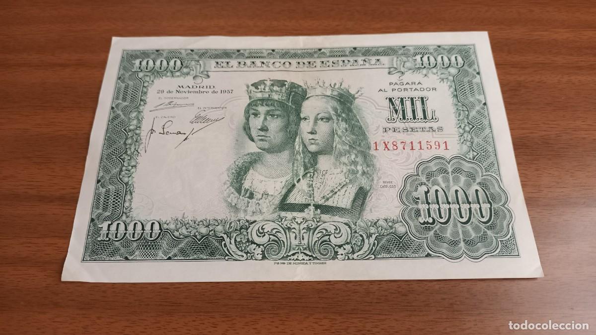Billetes espa&ntilde;oles: Billete 1000 pesetas 1957 - Foto 2
