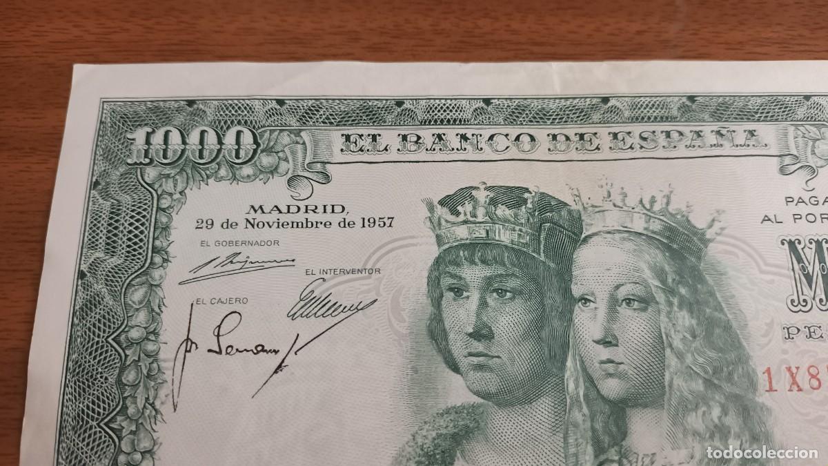Billetes espa&ntilde;oles: Billete 1000 pesetas 1957 - Foto 3