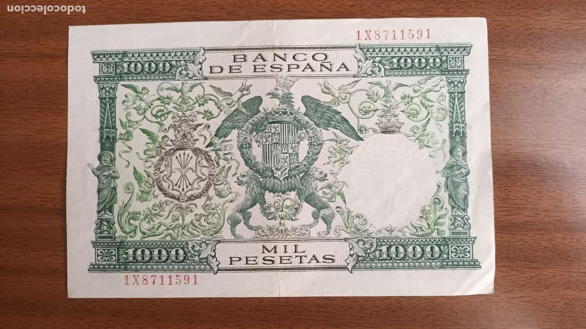 Billetes espa&ntilde;oles: Billete 1000 pesetas 1957 - Foto 6