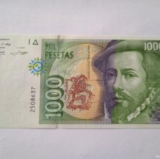 Billetes españoles: JUAN CARLOS I. 1000 PESETAS 1992 PLANCHA Y SIN SERIE. (B38)