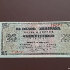 Billetes españoles: 25 PESETAS 1938, BURGOS. MBC++