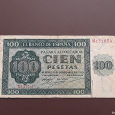 Banconote spagnole: 100 PESETAS 1936, BURGOS. BC/MBC