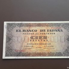 Banconote spagnole: 100 PESETAS 1938, BURGOS. MBC+