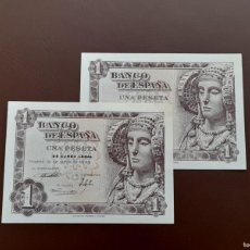 Banconote spagnole: PAREJA CORRELATIVA DE 1 PESETA 1948. SC