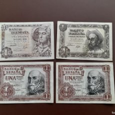 Banconote spagnole: 4 X 1 PESETA 1948, 1951 Y 1953. MBC+
