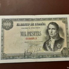 Billetes españoles: 1000 PESETAS 1940, MBC, SIN SERIE