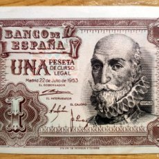 Billetes españoles: BILLETE - 1 PESETA - BANCO DE ESPAÑA - MADRID 1953-S/C SIN CIRCULAR-MARQUES STA CRUZ