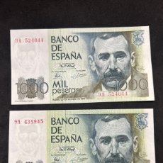 Billetes españoles: 2 BILLETES 1000 PESETAS 1979, BUEN ESTADO