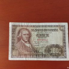 Billetes españoles: 100 PESETAS 1948 SERIE D6919982 FCO BAYEU.