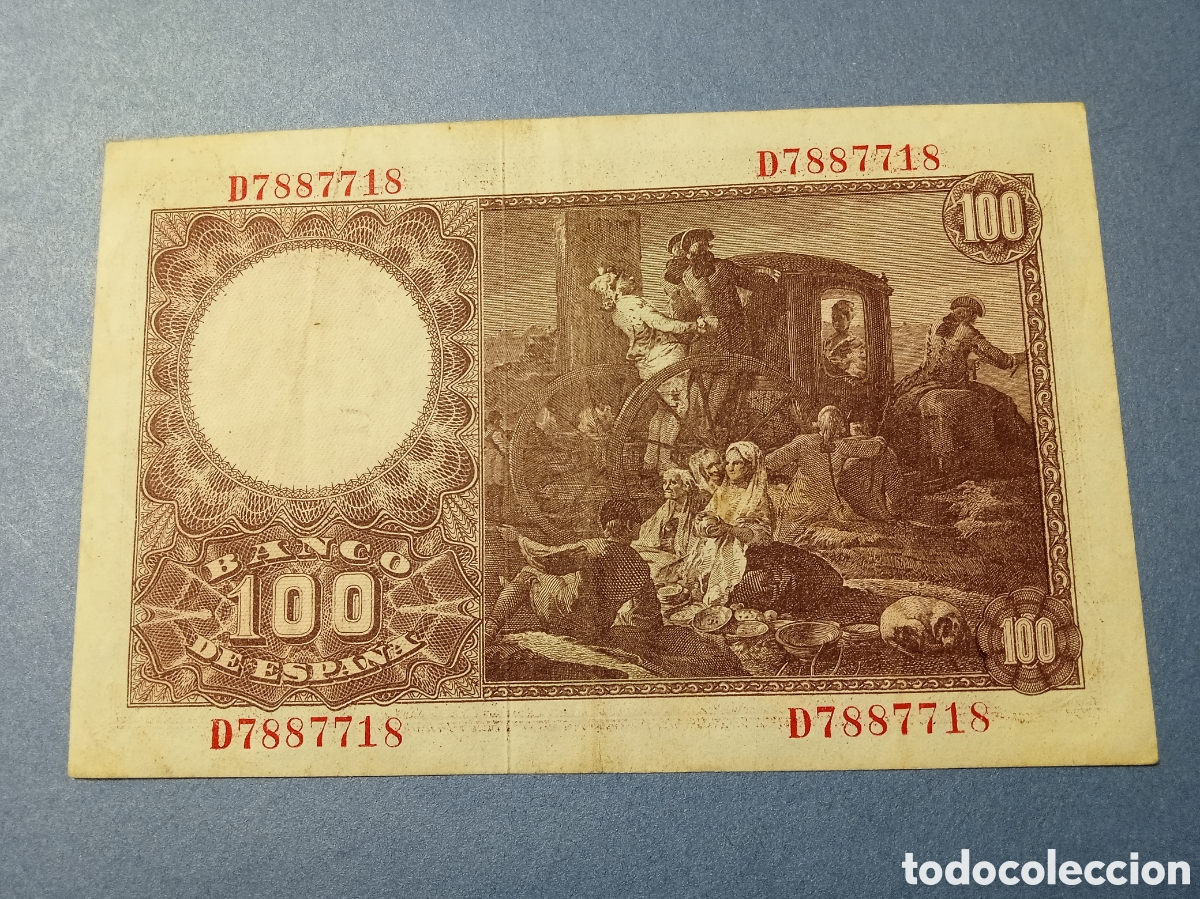 Billetes espa&ntilde;oles: CARP- 100 PESETAS 1948 BAYEU - Foto 2