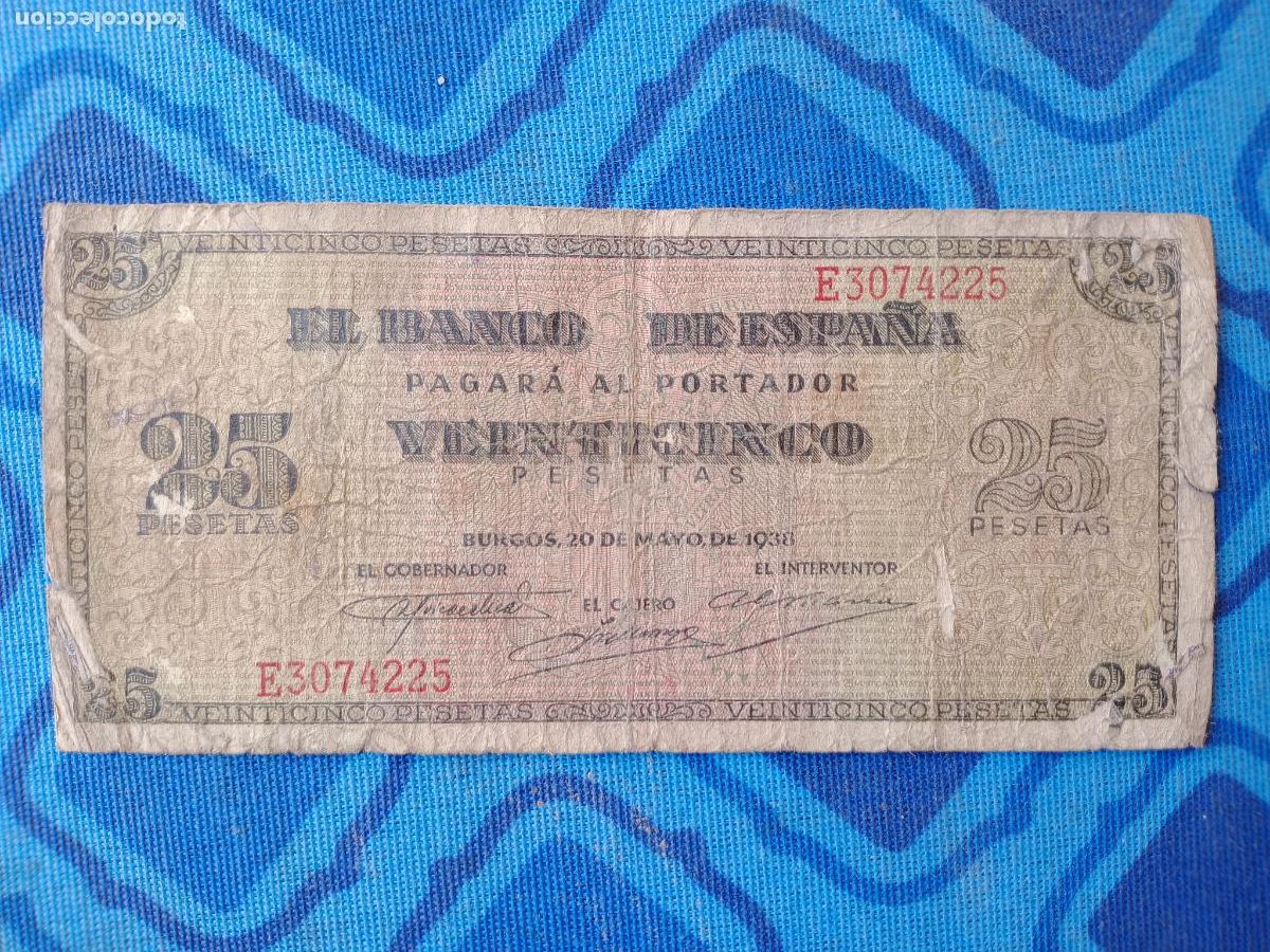 Billetes espa&ntilde;oles: 25 pesetas 1938 - Foto 1
