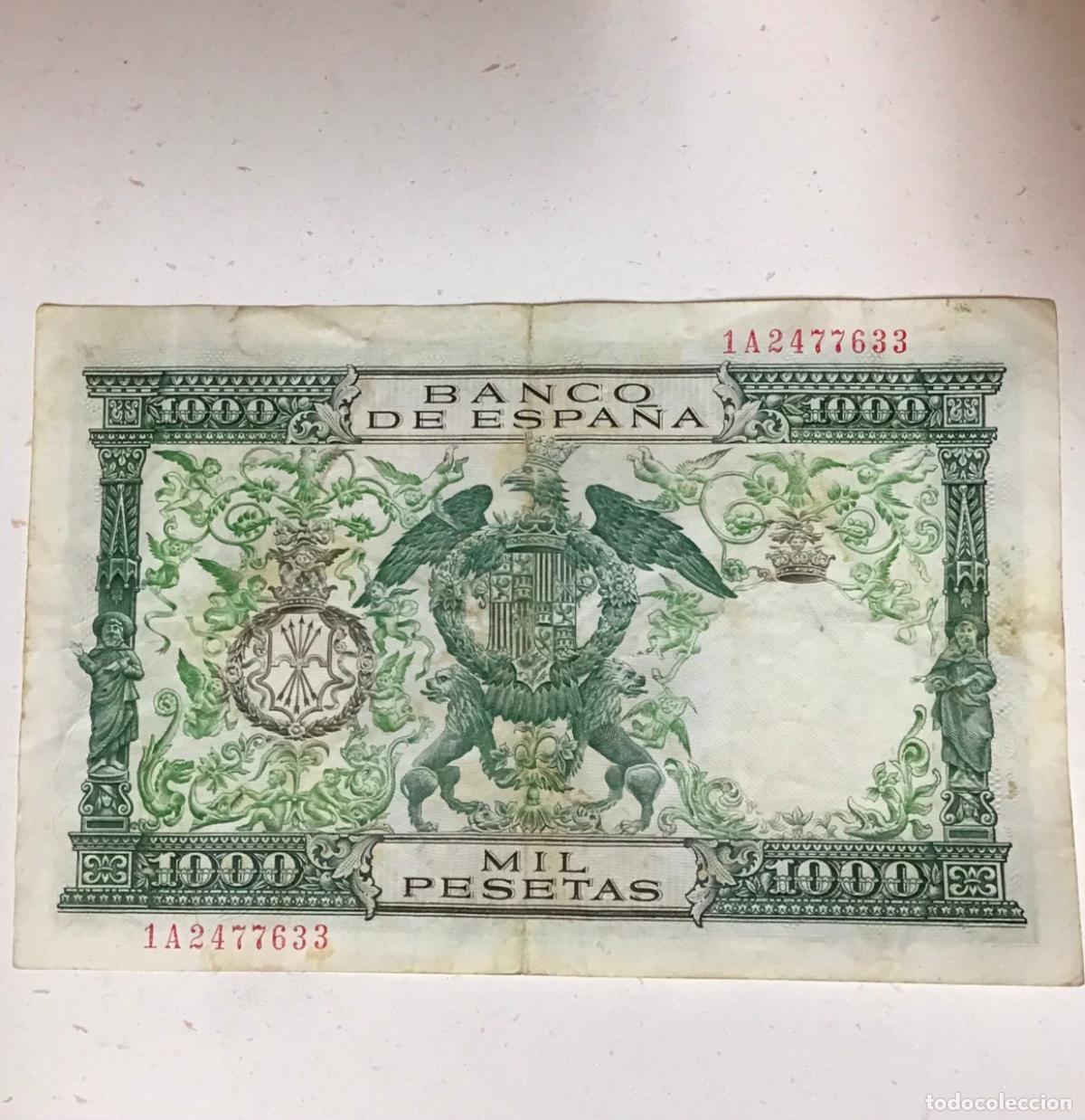 Billetes espa&ntilde;oles: MIL PESETAS 1957 - Foto 2
