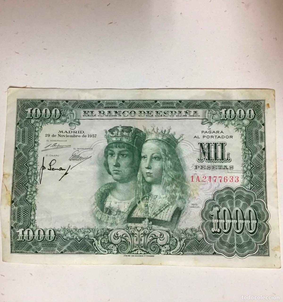 Billetes espa&ntilde;oles: MIL PESETAS 1957 - Foto 1