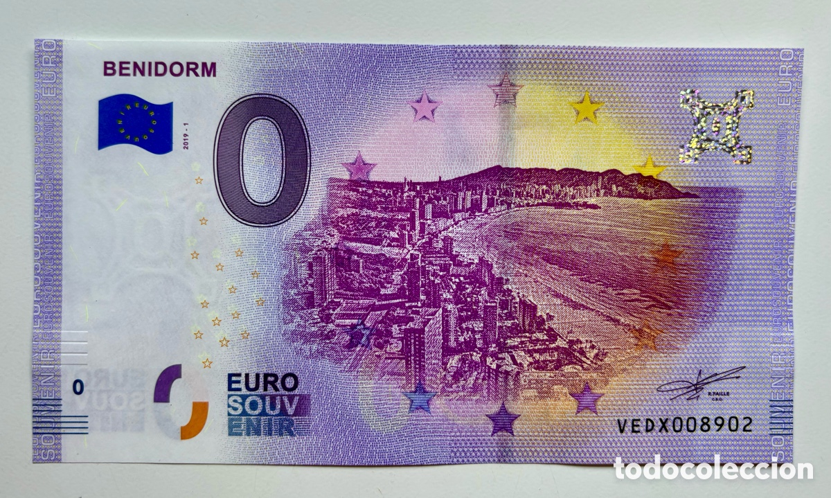 Billetes espa&ntilde;oles: Billete 0 Euro 2019 Benidorm SC. Souvenir &euro; Euros