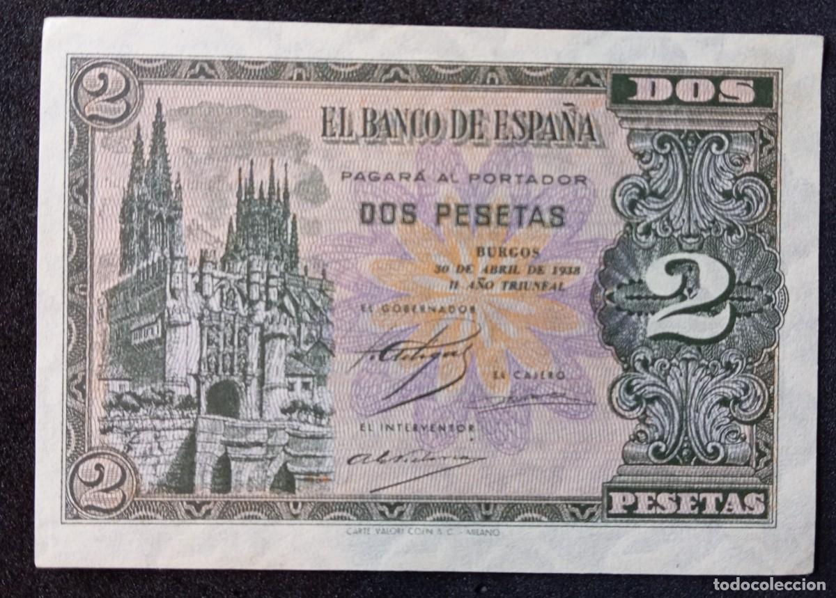 Billetes espa&ntilde;oles: 2 pesetas 1938 serie C SC UNC - Foto 1