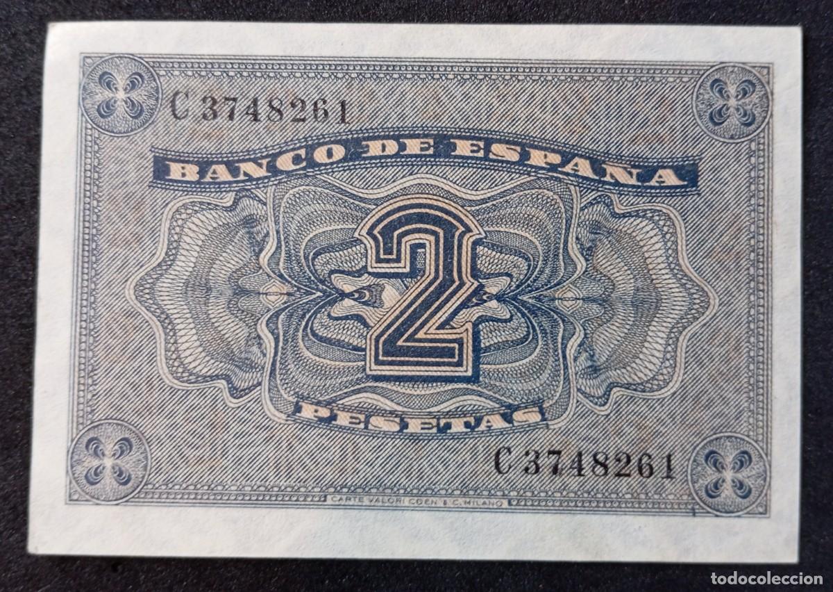 Billetes espa&ntilde;oles: 2 pesetas 1938 serie C SC UNC - Foto 2