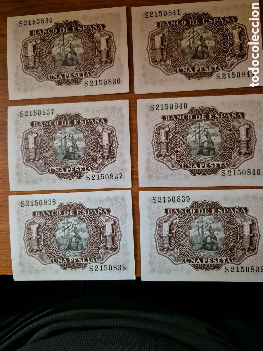 Billetes espa&ntilde;oles: 6 BILLETES DE ESPA&Ntilde;A - Foto 2