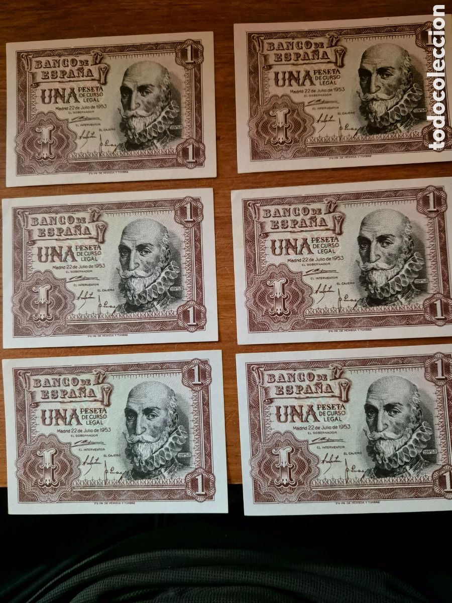 Billetes espa&ntilde;oles: 6 BILLETES DE ESPA&Ntilde;A - Foto 1