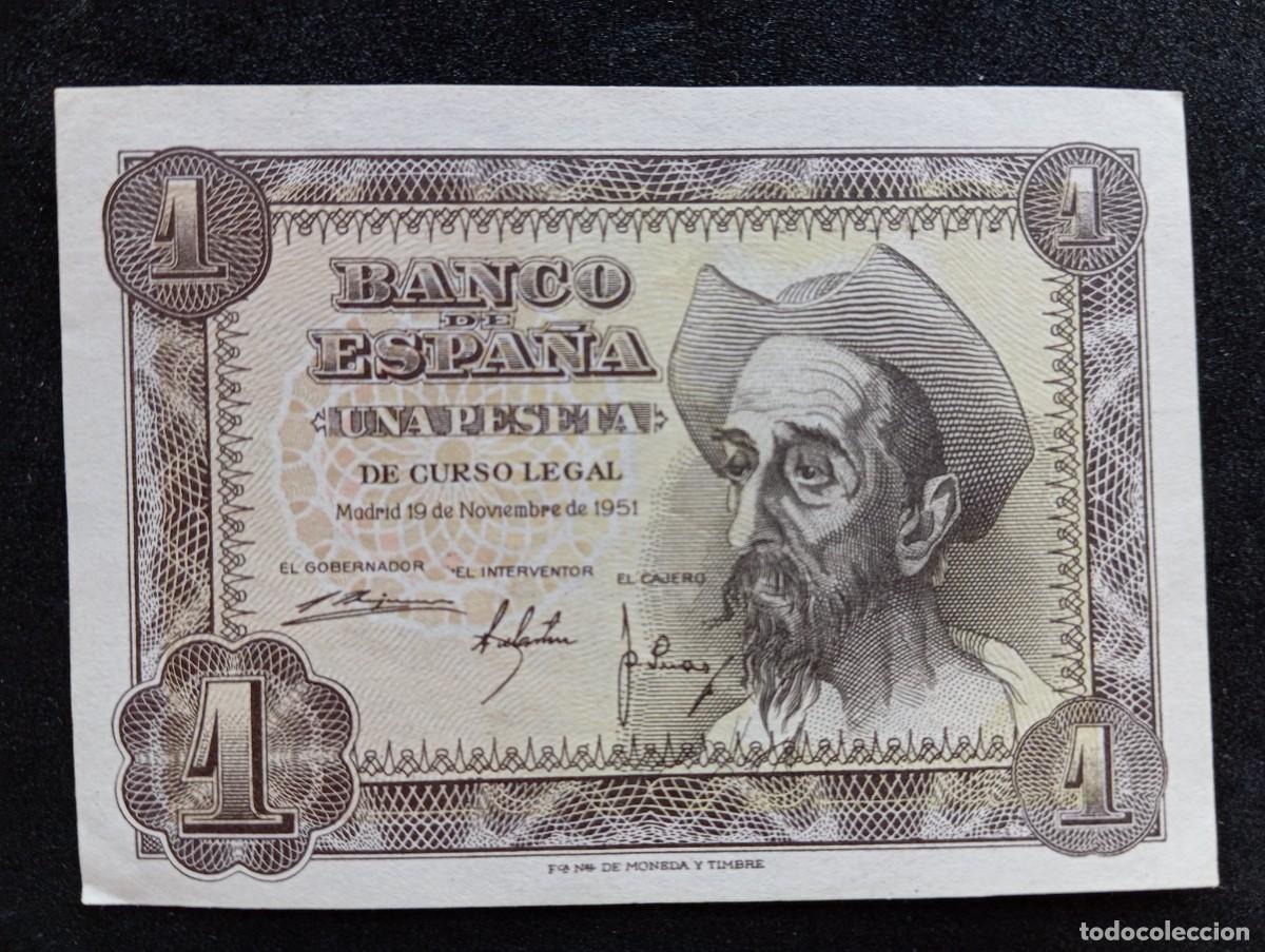 Billetes espa&ntilde;oles: 1 peseta 1951 serie P (SC-)