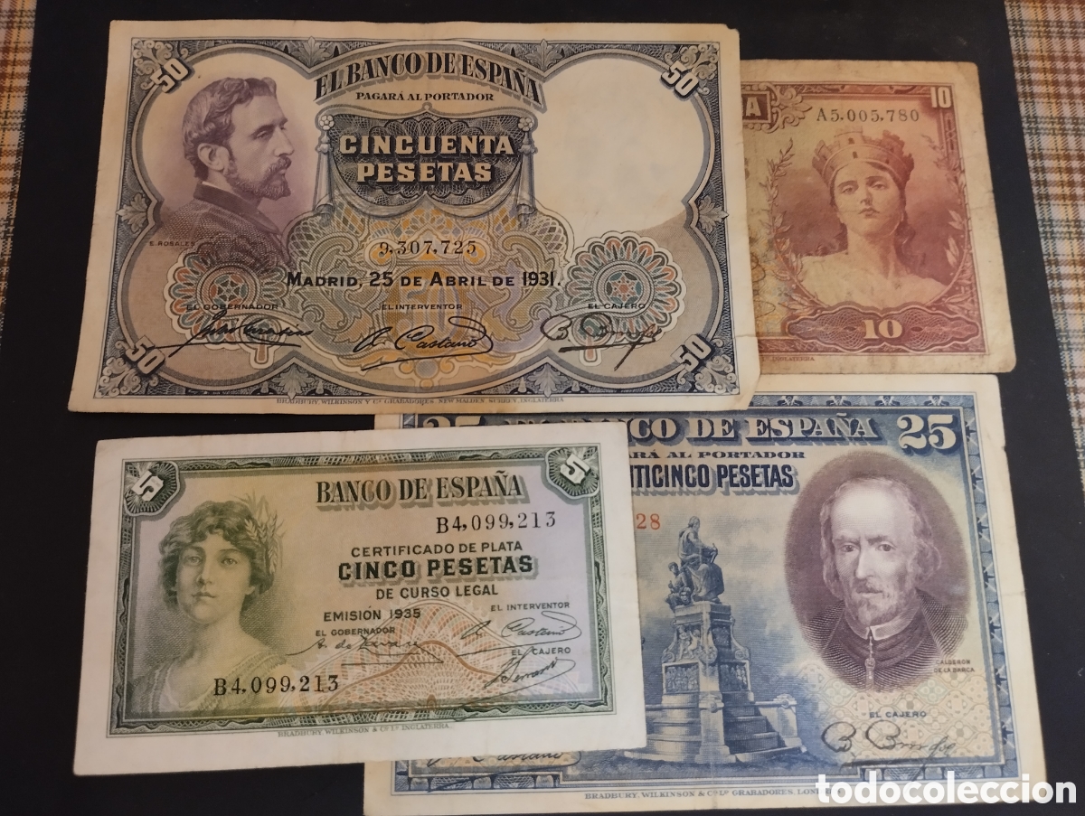 Billetes espa&ntilde;oles: Lote billetes Rep&uacute;blica Espa&ntilde;ola - Foto 1