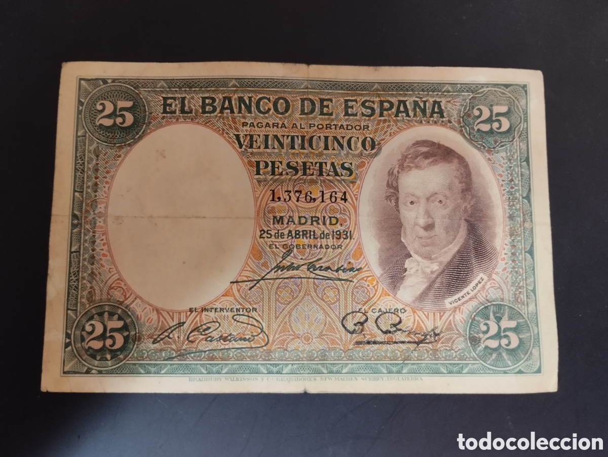 Billetes espa&ntilde;oles: Lote billetes Rep&uacute;blica 1931 - Foto 4