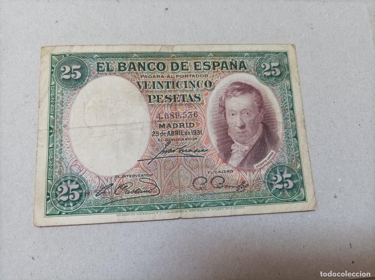 Billetes espa&ntilde;oles: 25 pesetas, a&ntilde;o 1931 - Foto 1