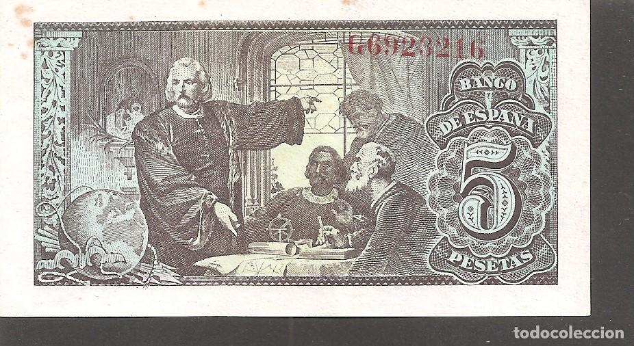 Billetes espa&ntilde;oles: ESPA&Ntilde;A 5 PESETAS 1943 EBC - Foto 2