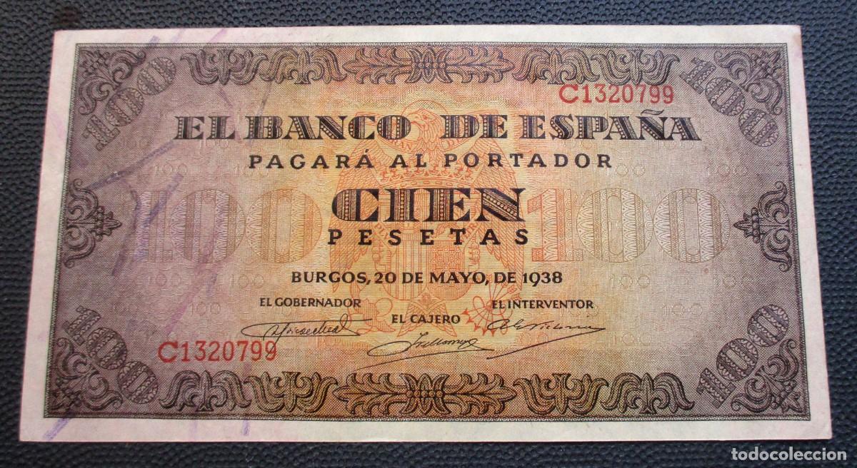 Billetes espa&ntilde;oles: 100 PESETAS 1938 - C1320799 - Foto 1