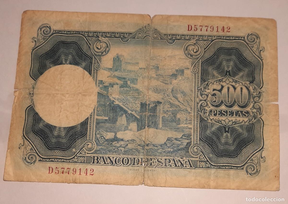 Billetes espa&ntilde;oles: Billete 500 pesetas 1954 - Foto 2