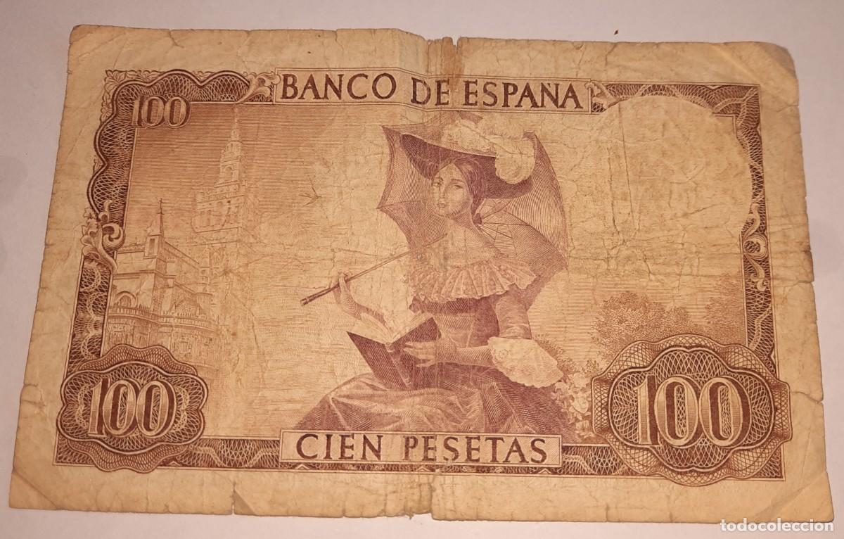 Billetes espa&ntilde;oles: Billete 100 pesetas 1965 - Foto 2