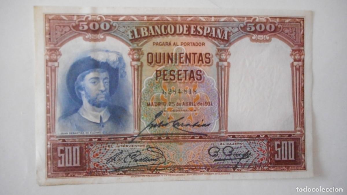 Billetes espa&ntilde;oles: 500 PESETAS ABRIL 1931 / EBC-EBC+ - Foto 1